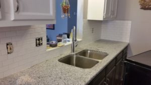 newly installed countertop with undermount sink